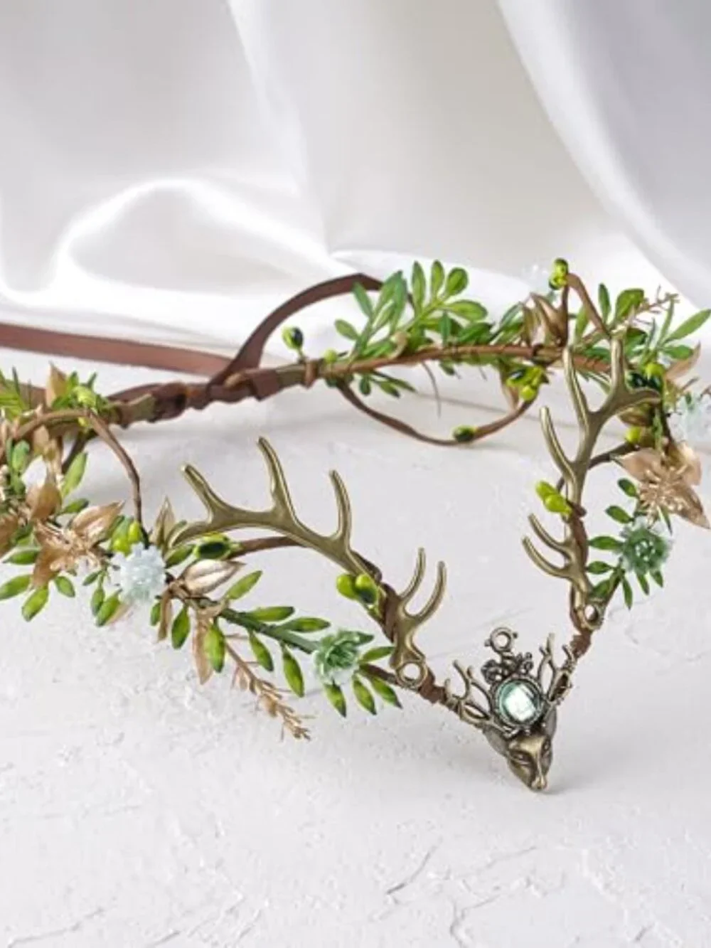 Fairy Antler Flower Crown Headpiece Woodland Renaissance Renfaire Cosplay